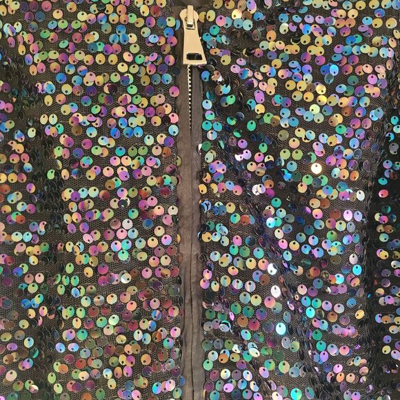 Disney Signed XL Black Sequin Zip-Up Hoodie Jacket - Picture 4 of 10